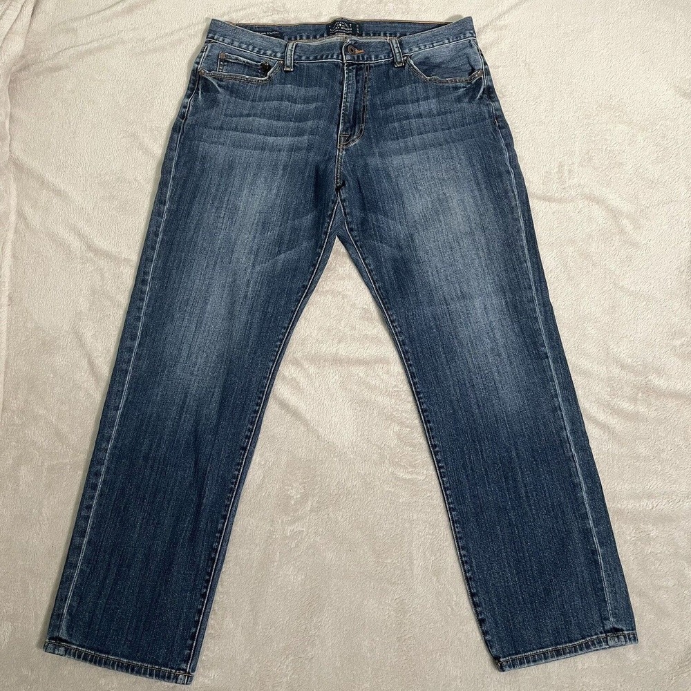Lucky Brand Jeans 221 Original Straight Men 35x31 Medium Wash Blue Mid Cotton